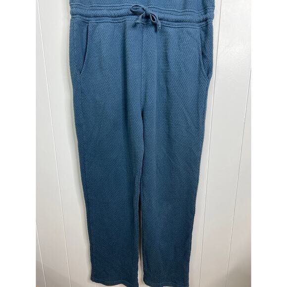 carbon2cobolt Blue Gray V Neck Tank Jumpsuit with Drawstring Waist and Pockets M - Picture 3 of 8
